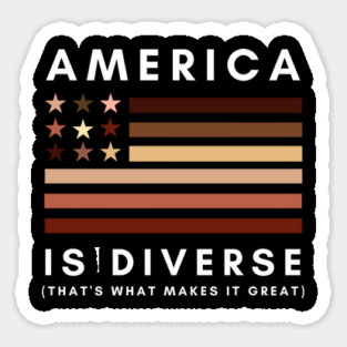 American is Diverse - Melanin Colors Magnet