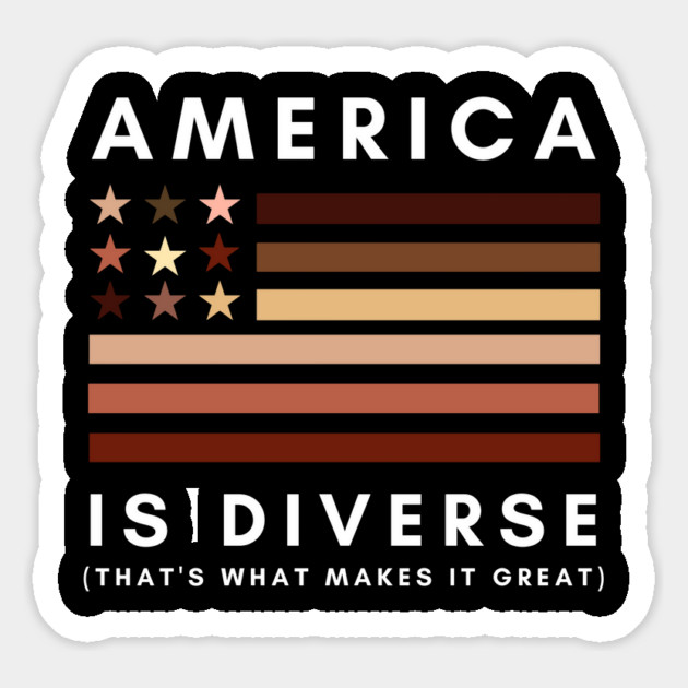American is Diverse - Melanin Colors Magnet by UrbanLifeApparel