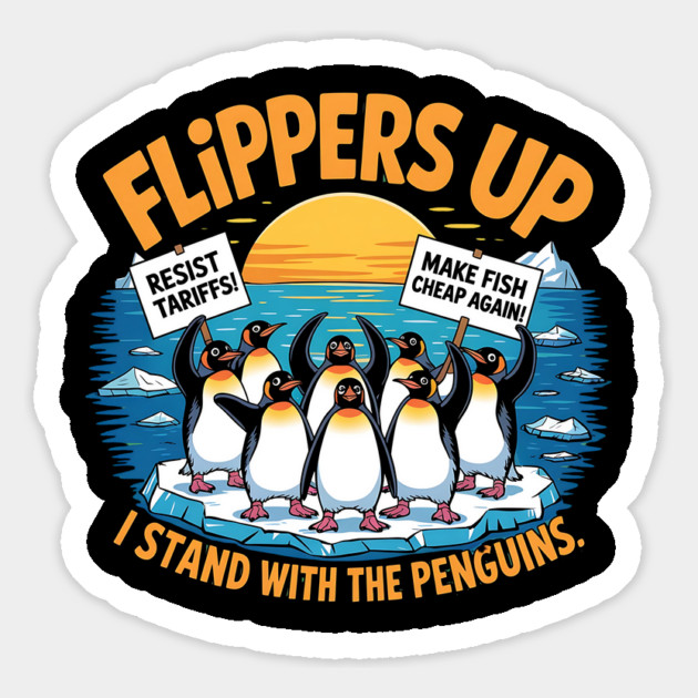 Resist-Penguin Magnet by Creatifly Graphic Tees