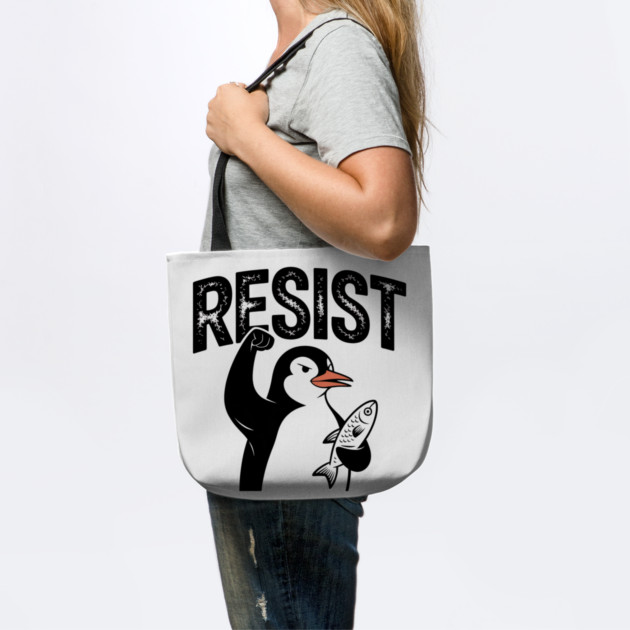 Resist-Penguin by Creatifly Graphic Tees