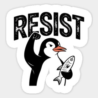 Resist-Penguin Sticker