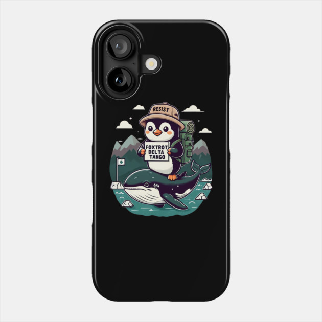 Resist-Penguin Phone Case by Creatifly Graphic Tees