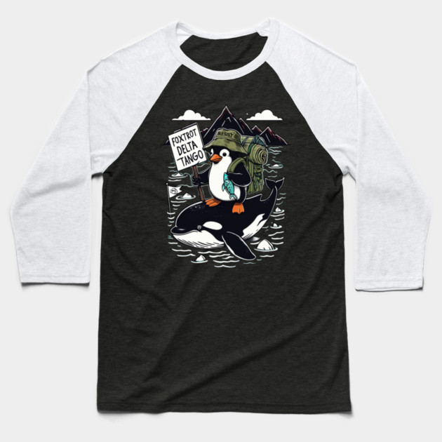 Resist-Penguin Baseball T-Shirt by Creatifly Graphic Tees
