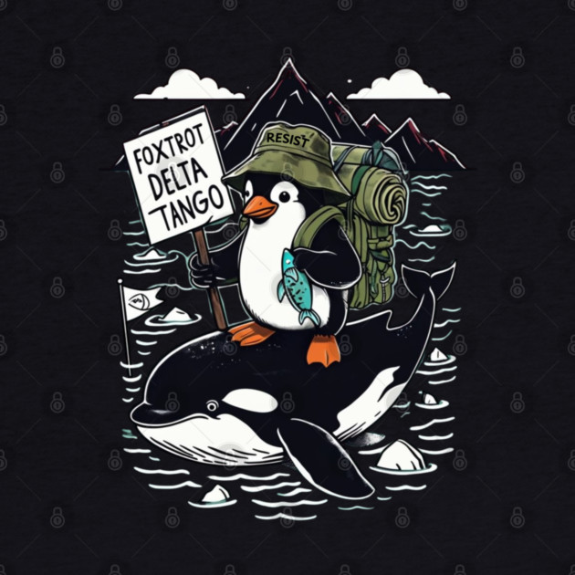 Resist-Penguin by Creatifly Graphic Tees