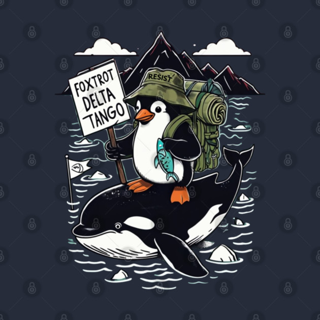 Resist-Penguin by Creatifly Graphic Tees