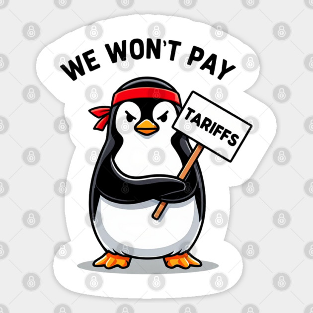 Resist-Penguin Sticker by Creatifly Graphic Tees