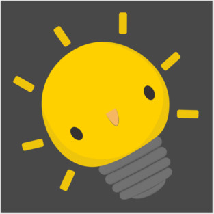 Kawaii lightbulb Posters and Art