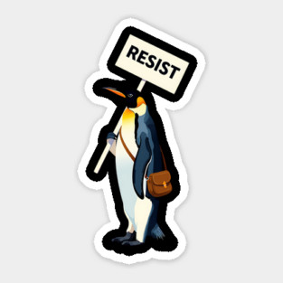 Resist-Penguin Sticker