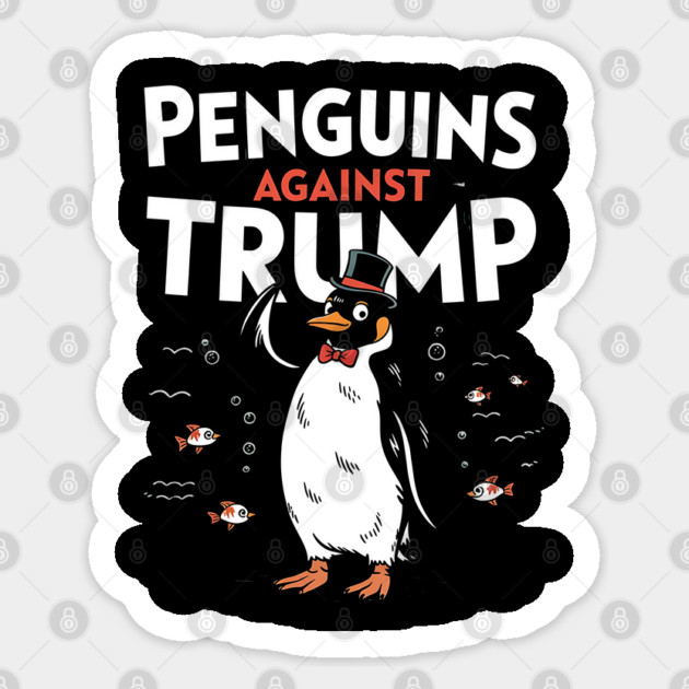 Resist-Penguin Sticker by Creatifly Graphic Tees