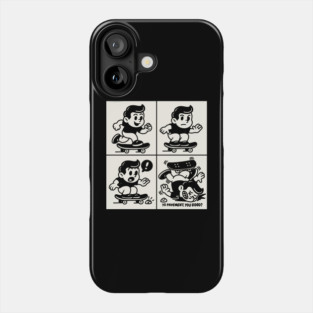 Skate Fail Comic Tee | Funny Retro Cartoon | Yo Pavement You Good? Phone Case