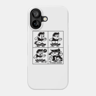 Skate Fail Comic Tee | Funny Retro Cartoon | Yo Pavement You Good? Phone Case