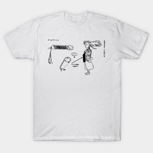 Ergo Proxy - Pino Melodica Sketch (blackprint) T-Shirt