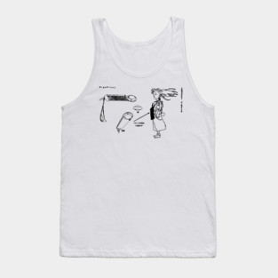 Ergo Proxy - Pino Melodica Sketch (blackprint) Tank Top
