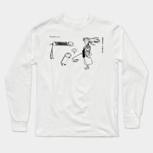 Ergo Proxy - Pino Melodica Sketch (blackprint) Long Sleeve T-Shirt