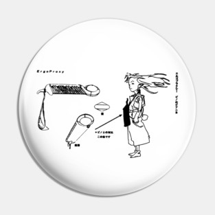 Ergo Proxy - Pino Melodica Sketch (blackprint) Pin
