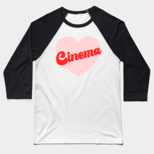 Pink Cinema Heart Baseball T-Shirt