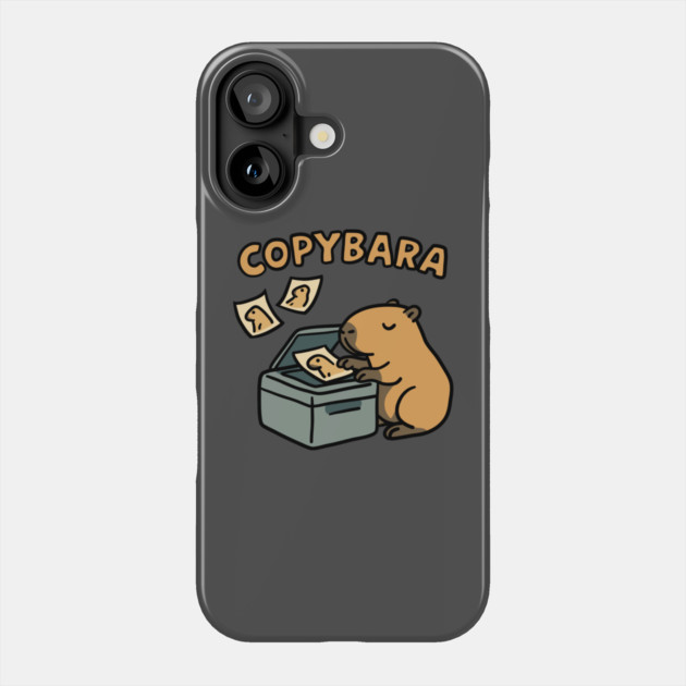 Copybara Capybara Funny Animal Pun Meme Phone Case by belownormal
