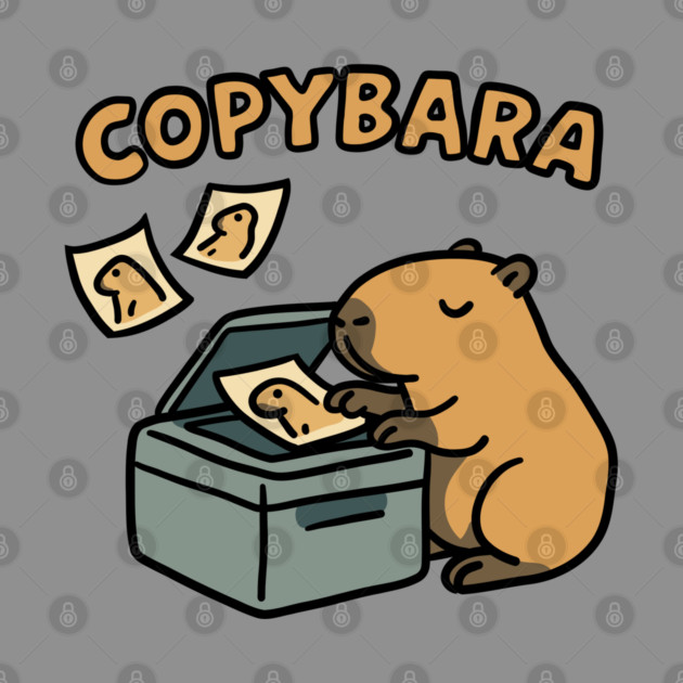 Copybara Capybara Funny Animal Pun Meme by belownormal