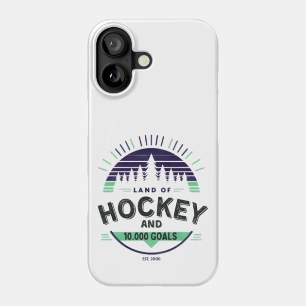 Land of Hockey and 10,000 Goals-Minnesota Inspired Vintage Fan Design Phone Case by Ben's Store 1