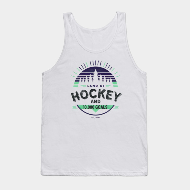 Land of Hockey and 10,000 Goals-Minnesota Inspired Vintage Fan Design Tank Top by Ben's Store 1