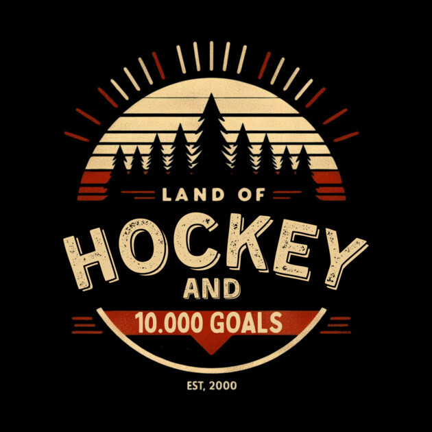 Land of Hockey and 10,000 Goals-Minnesota Inspired Vintage Fan Design by Ben's Store 1
