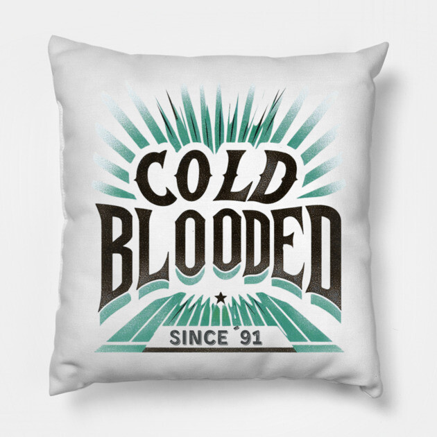 Cold Blooded Hockey – Vintage San Jose Fan Design Since 1991 Pillow by Ben's Store 1