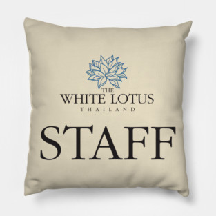 White Lotus Staff Pillow
