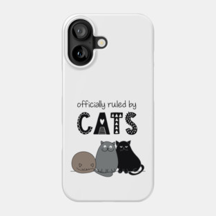 'Officially ruled by Cats' Cute Hand Drawn Style Phone Case
