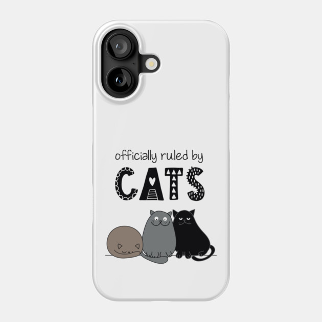 'Officially ruled by Cats' Cute Hand Drawn Style Phone Case by Butter Creative