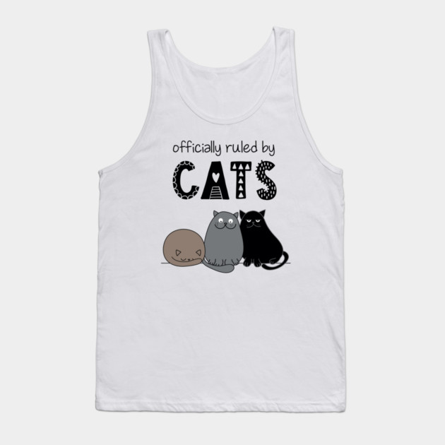 'Officially ruled by Cats' Cute Hand Drawn Style Tank Top by Butter Creative