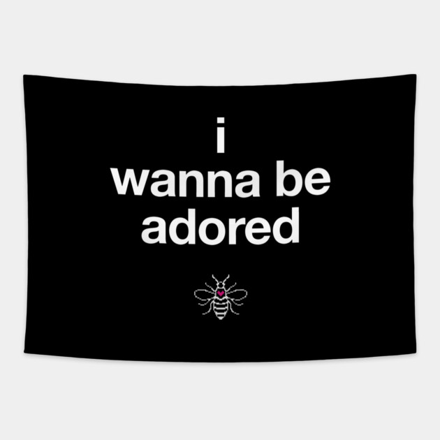 The Stone Roses I Wanna Be Adored Digital Pixel Bee Tapestry by Butter Creative
