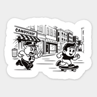 RUN, PIGGY, RUN! Sticker