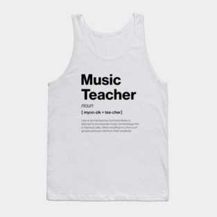 Funny Music Teacher Dictionary Definition Primary Tank Top