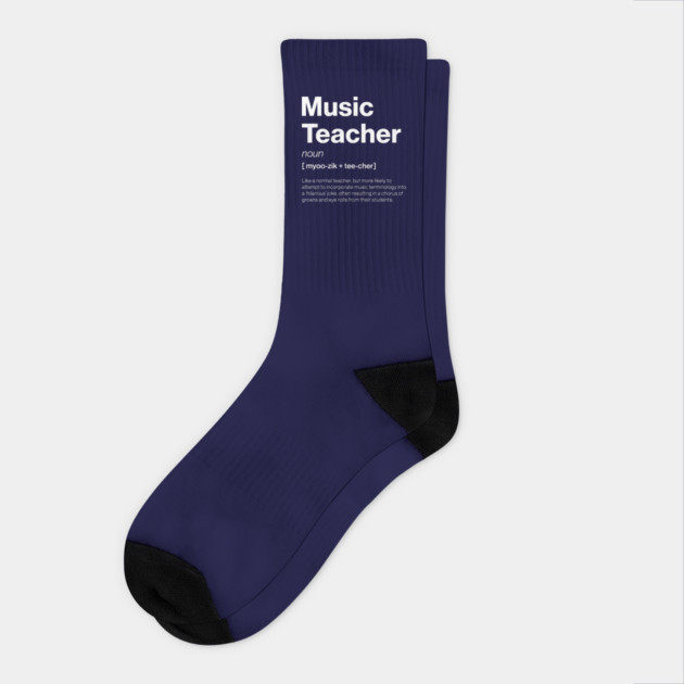 Funny Music Teacher Dictionary Definition Secondary Socks by Butter Creative