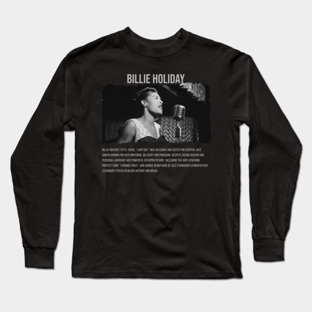 Bille Holiday - Black History Long Sleeve T-Shirt by UrbanLifeApparel