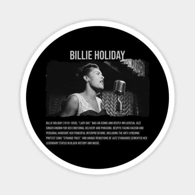 Bille Holiday - Black History Magnet by UrbanLifeApparel