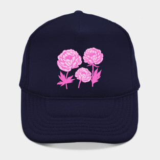 Pink Peony Floral Bloom Art Hat