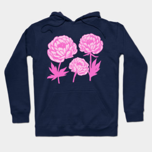 Pink Peony Floral Bloom Art Hoodie