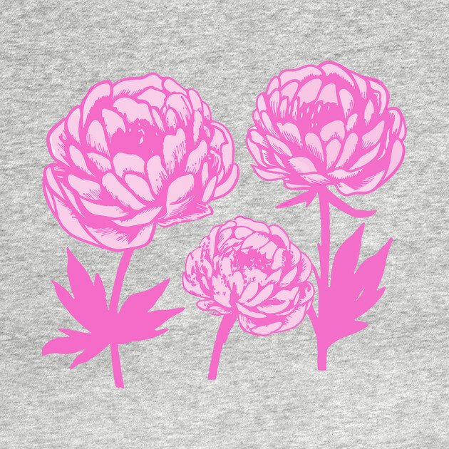 Pink Peony Floral Bloom Art by DonWillisJrArt