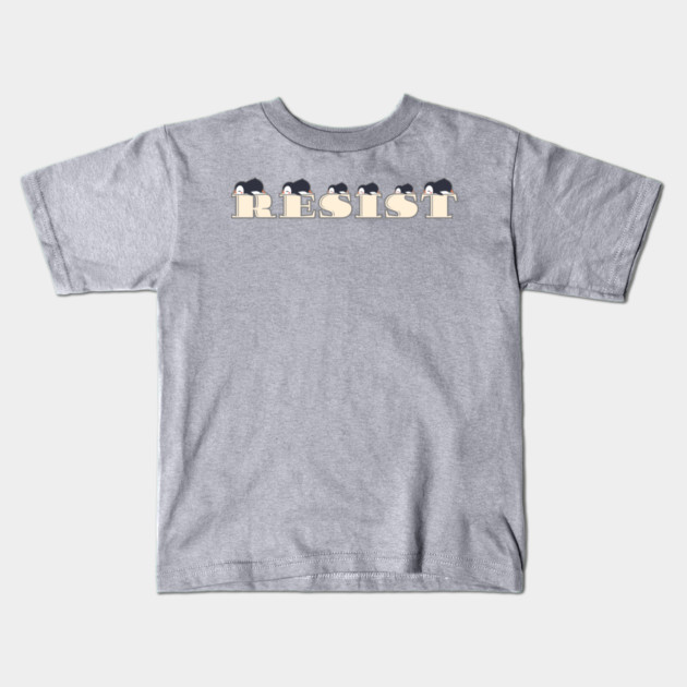 Resist-Penguin Kids T-Shirt by Creatifly Graphic Tees