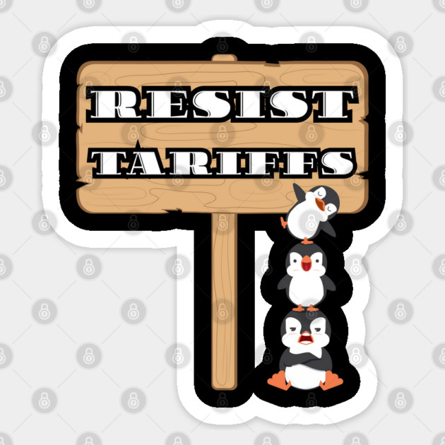 Resist-Penguin Sticker by Creatifly Graphic Tees
