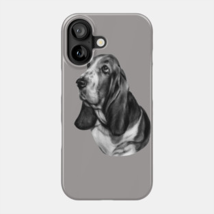 Hand painted Basset Hound Artwork Phone Case