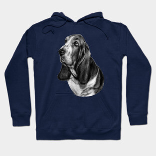 Hand painted Basset Hound Artwork Hoodie