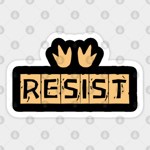 Resist-Penguin Sticker by Creatifly Graphic Tees