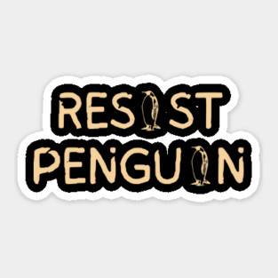 Resist-Penguin Sticker