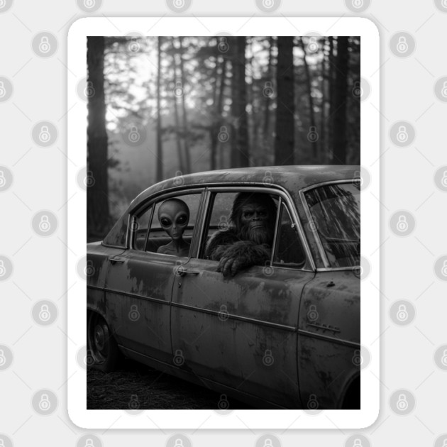 Alien and Bigfoot-Believe-8 #2 Sticker by Megadorim