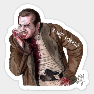 "R WE SQRRR?" said Carl Sticker