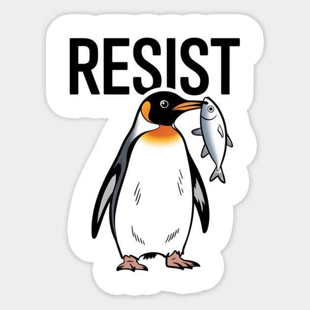Resist-Penguin-Activism-Protest-Penguin-Art Sticker by ArtistTee ⭐⭐⭐⭐⭐