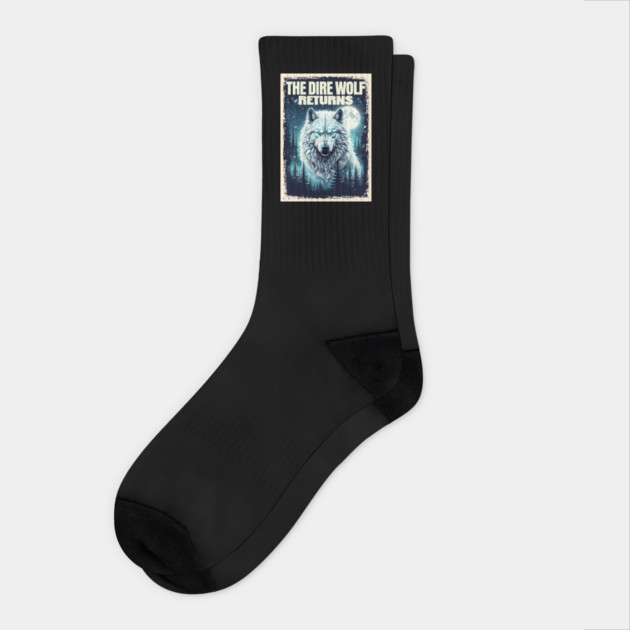 Dire-Wolf Socks by Creatifly Graphic Tees