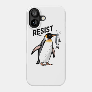 Resist-Penguin-Activism-Protest-Penguin-Art Phone Case
